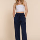 Elastic Waist Tencel Long Pants