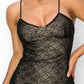 Black Mesh Mini Dress With Sequinbs