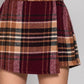 Wrap Plaid Jacquard Skort