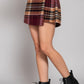 Wrap Plaid Jacquard Skort