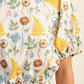 Printed elastic waistband short sleeve top