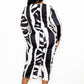 Animal print ruched bodycon dress