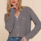 Long slv v-neck sweater cardigan